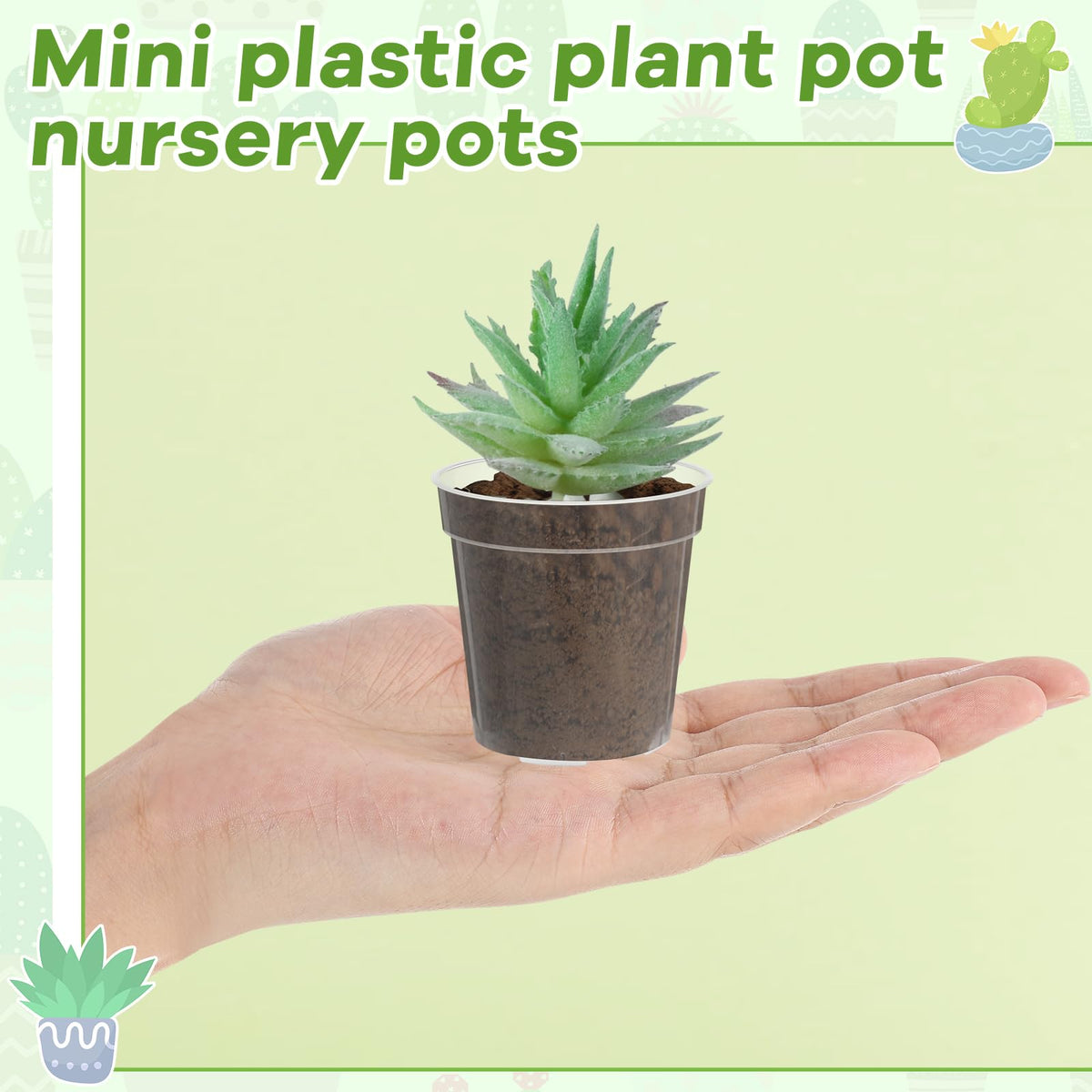 Yaomiao stackable nursery pots, durable plastic and space-saving design