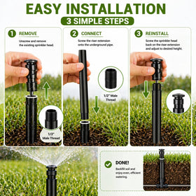 Yaomiao garden-irrigation-extension-pipe expands coverage without trenching