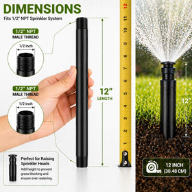 Yaomiao pvc-sprinkler-riser-1-2in-mpt ensures secure, easy threaded connection