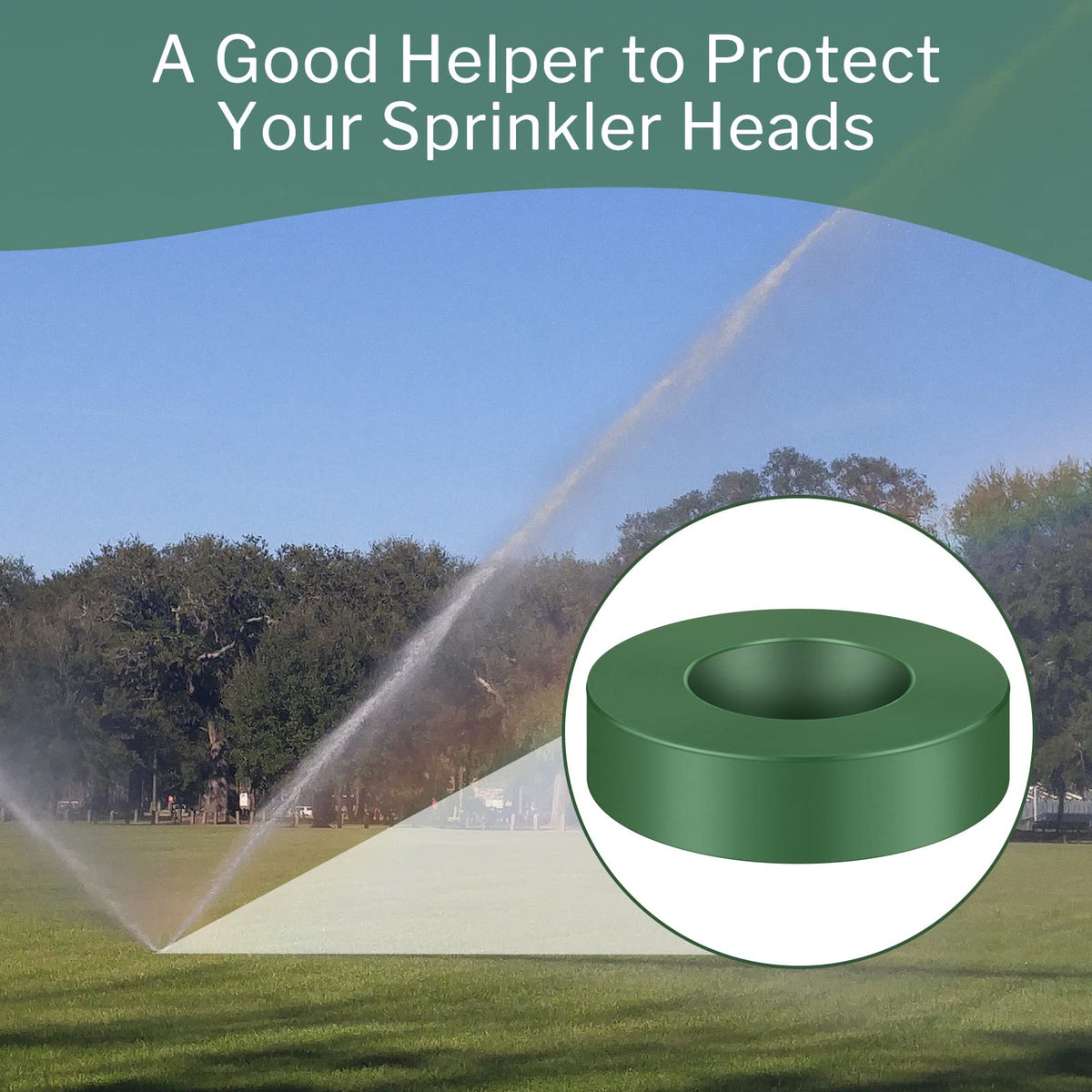 Yaomiao sprinkler head guard fits 6.3-inch units securely.