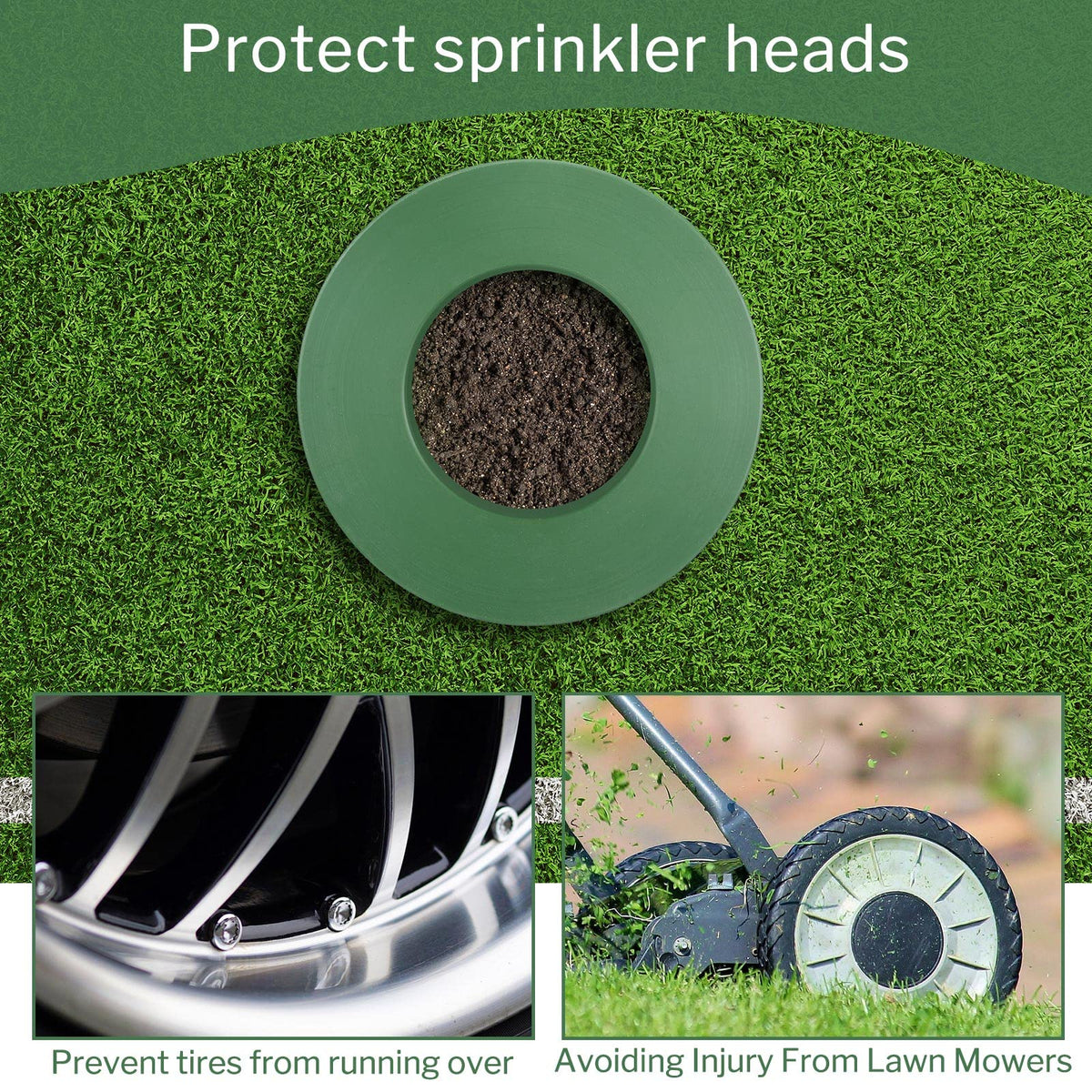 Yaomiao yard protection ring helps prevent weed growth around heads.