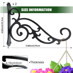 Yaostepqi indoor-outdoor plant hanger, rust-resistant and easy to install.