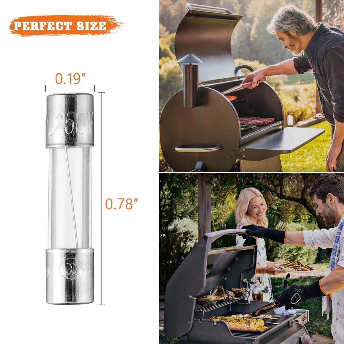 YAOAWE fuse compatible with Pit Boss and Traeger grills for safe operation.