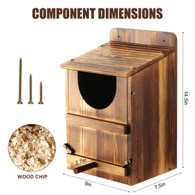 Yaoyiizy bird stand feature helps birds enter the nest box