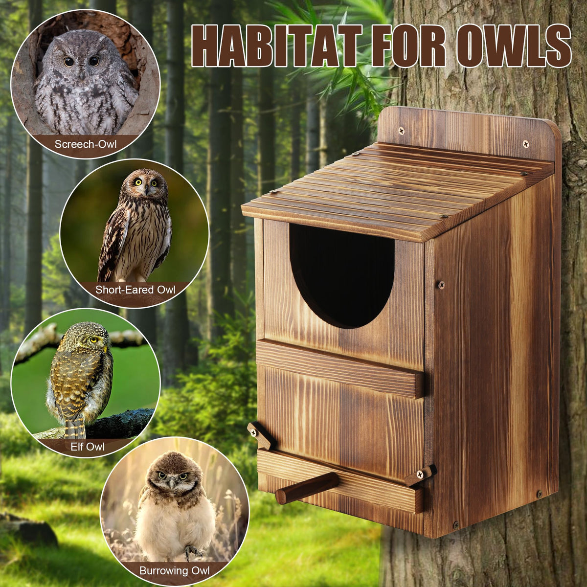 Yaoyiizy nest box dimensions 8x9x14-3 inches offer roomy interior