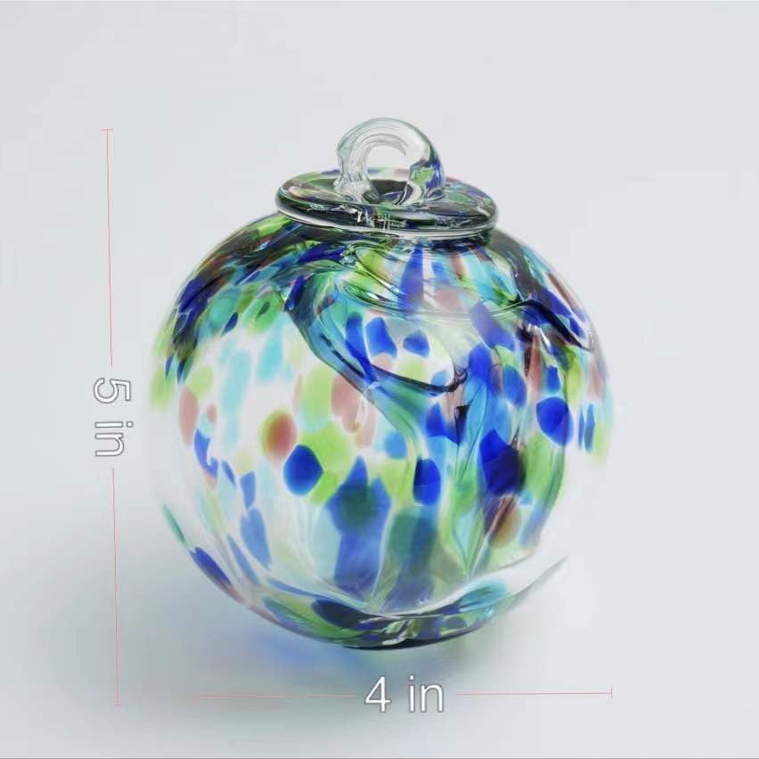Yaoyuan hand-blown glass gazing ball in Murano style for windows or porches