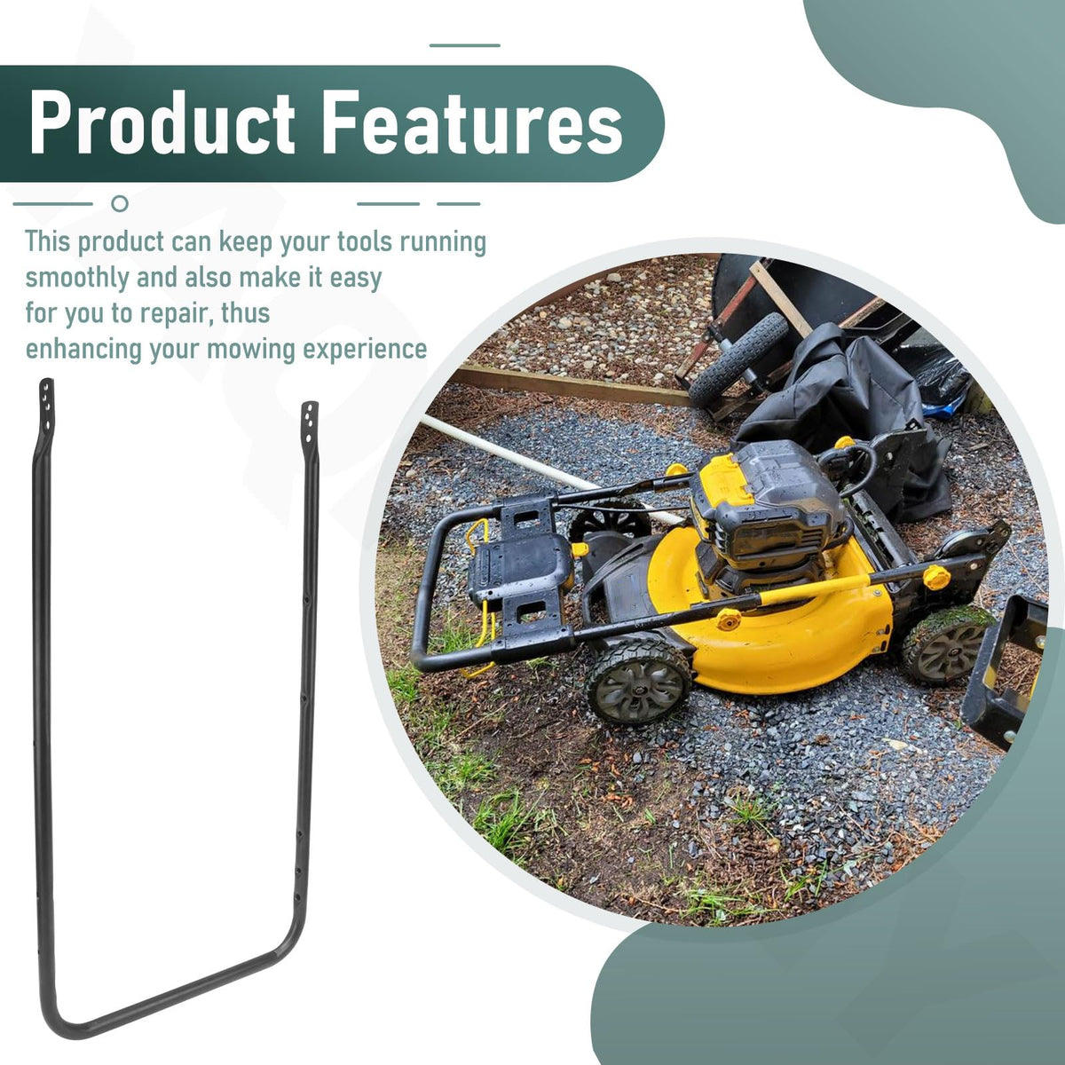 YAQINGMY durable upper handle ensures solid grip while maneuvering around obstacles.
