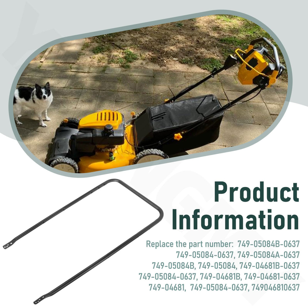 YAQINGMY black upper handle helps restore your mower’s original feel.