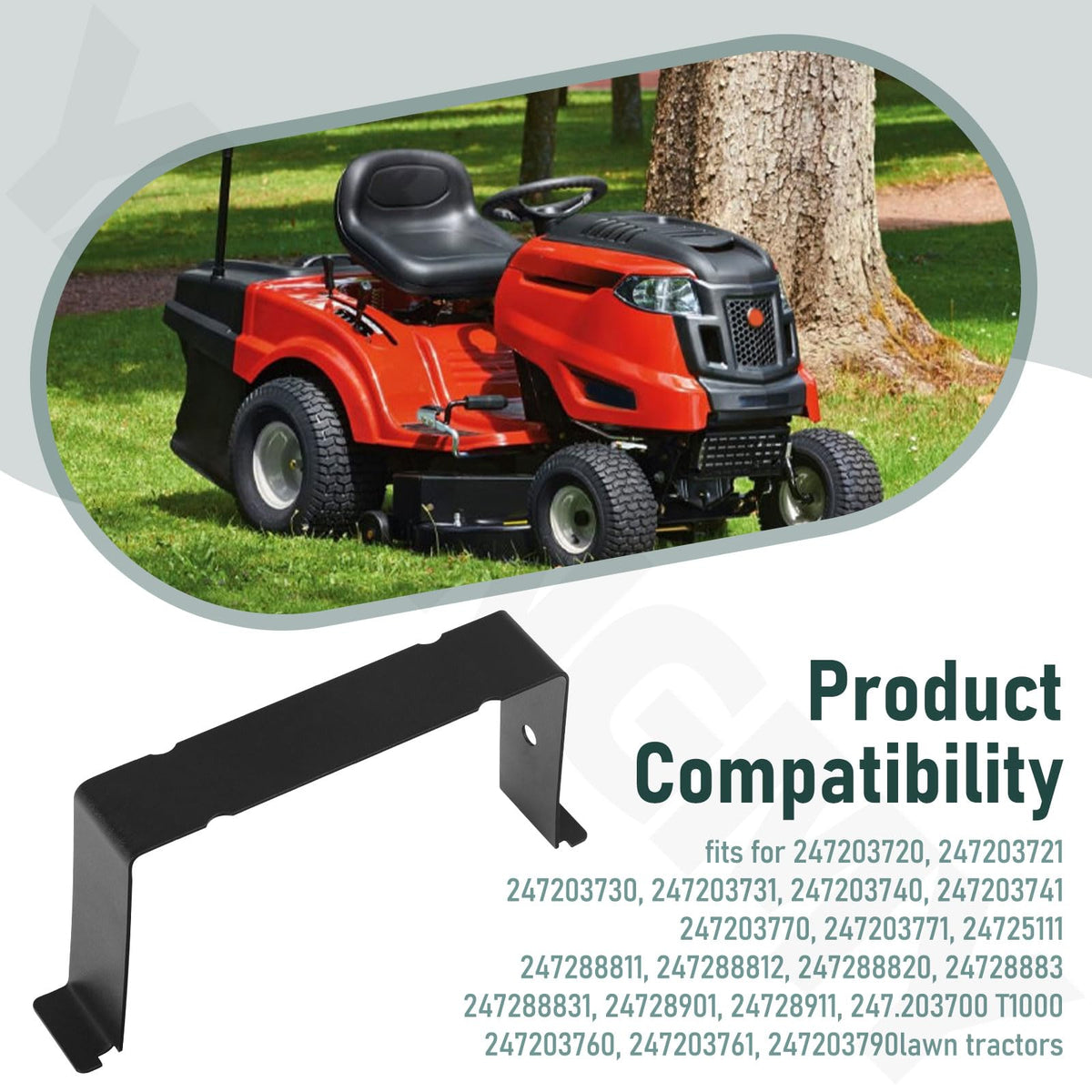 YAQINGMY bracket-battery closeup image reveals durable metal bracket construction.