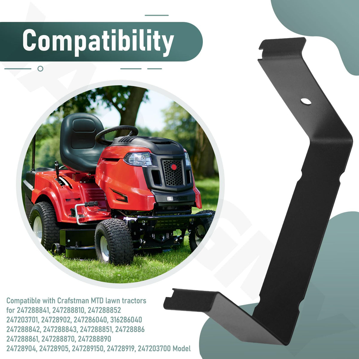 YAQINGMY bracket-battery compatibility range image confirms broad model support.