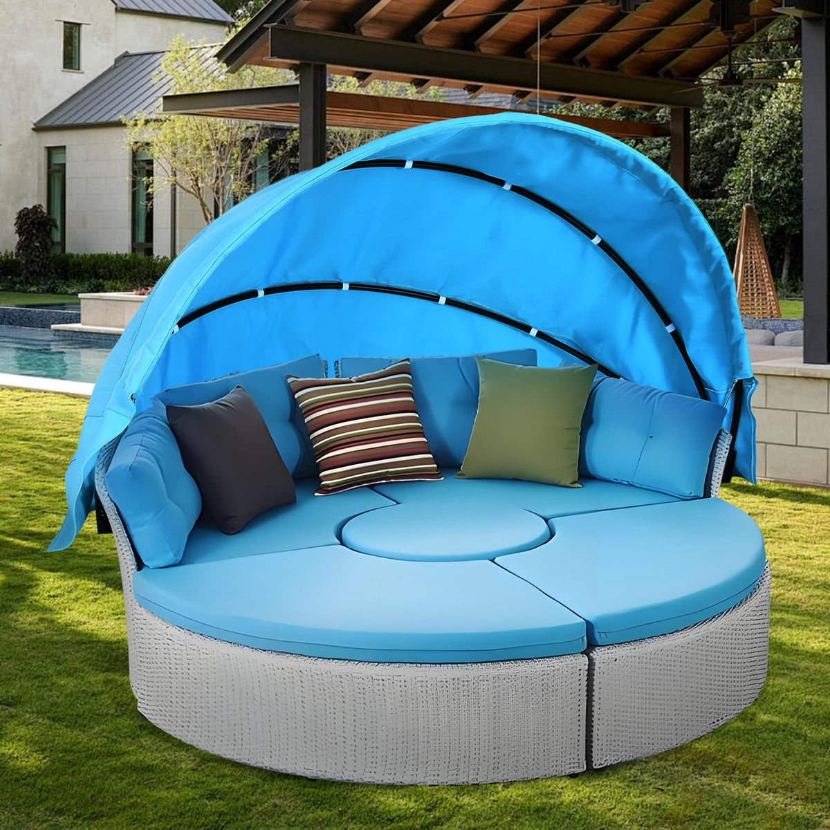 YAQSFGRZ customization-ready canopy size options for various daybeds.