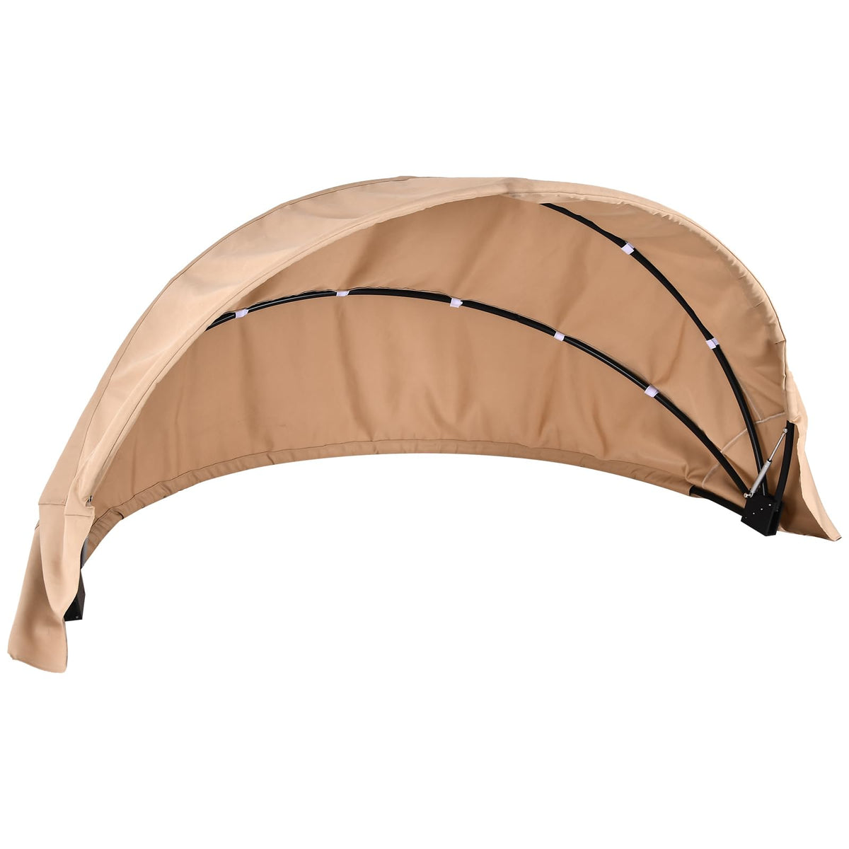 YAQSFGRZ outdoor daybed canopy beige for durable outdoor shade.