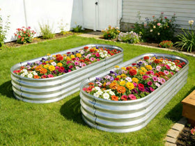 Yararday garden bed placed in courtyard, ideal for vegetables, flowers, and herbs.