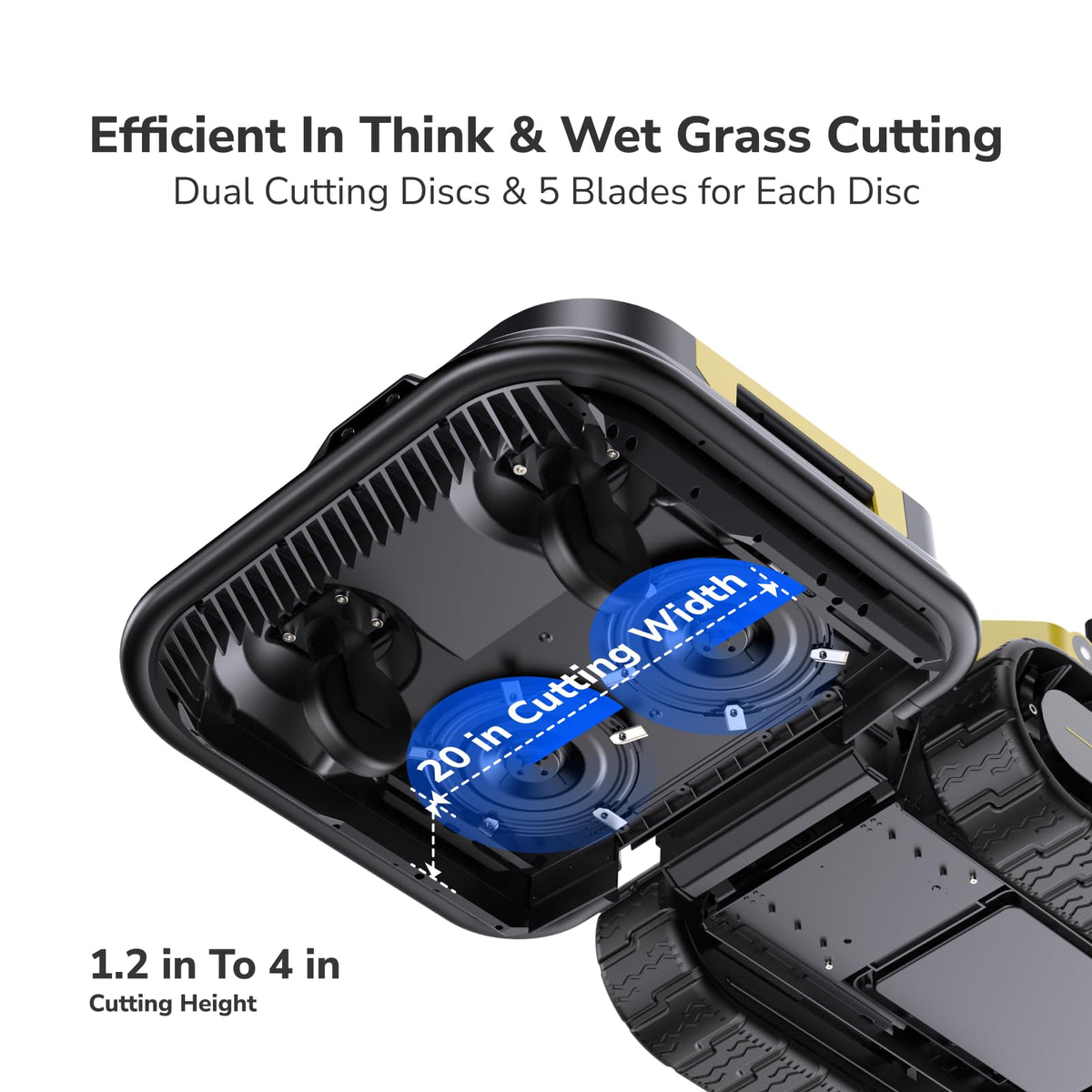 YARBO bolts for robot mower demonstrating secure fit and easy maintenance