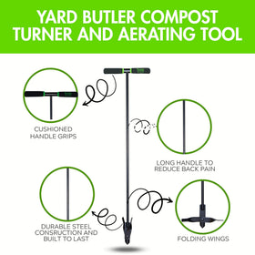 Yard Butler ICA-36 cushioned handles offer comfortable grip during tasks