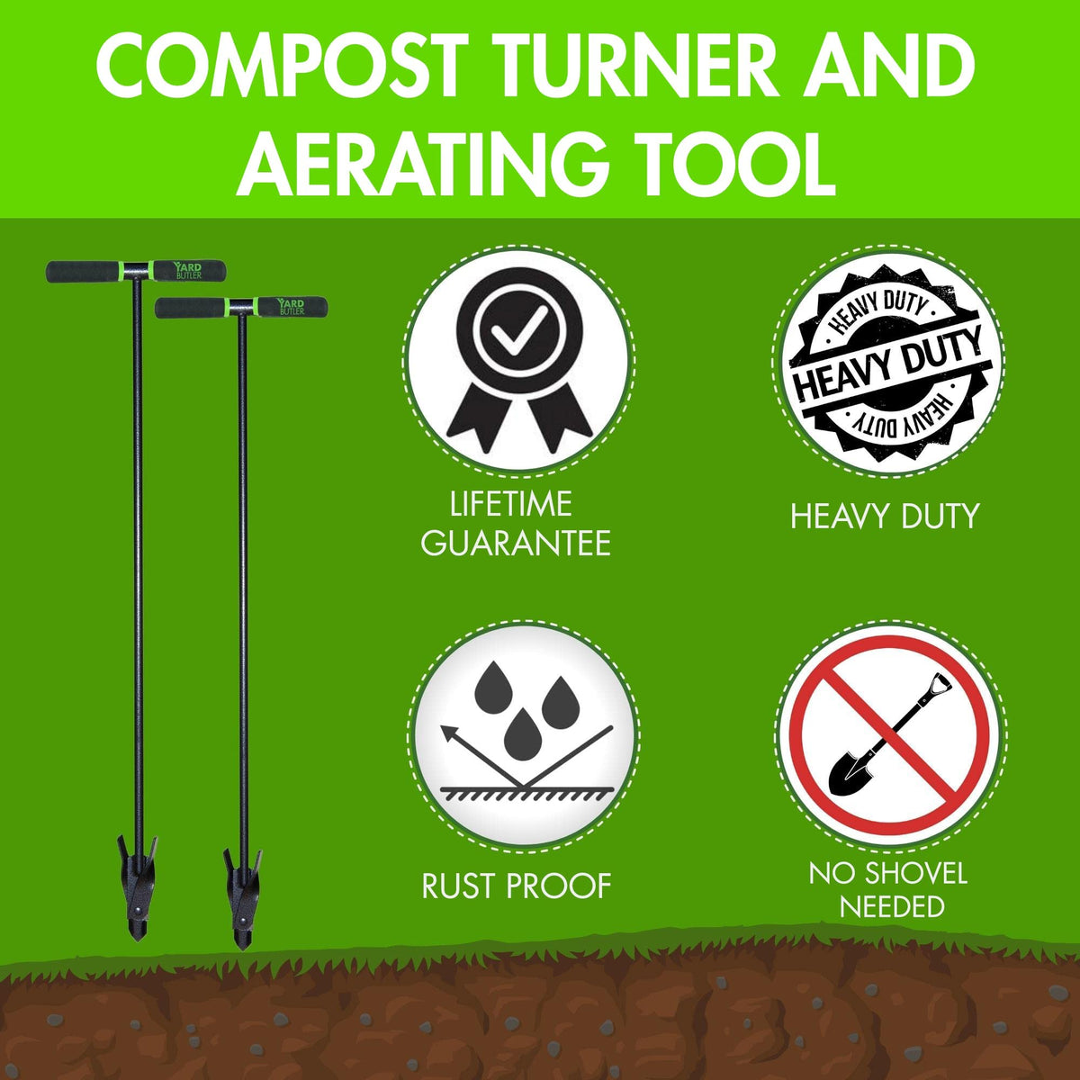 Yard Butler ICA-36 powder-coated steel construction stands up to year-round use