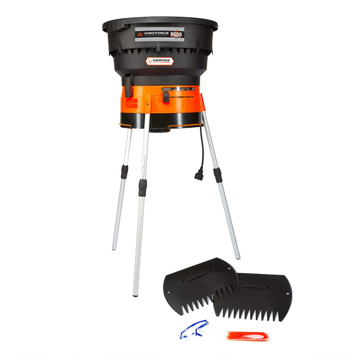 Yard Force YF8000LS leaf mulcher front view for quick yard cleanup