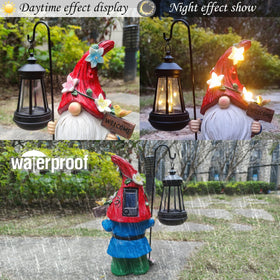 Yardancer resin gnome with UV coating withstands weather