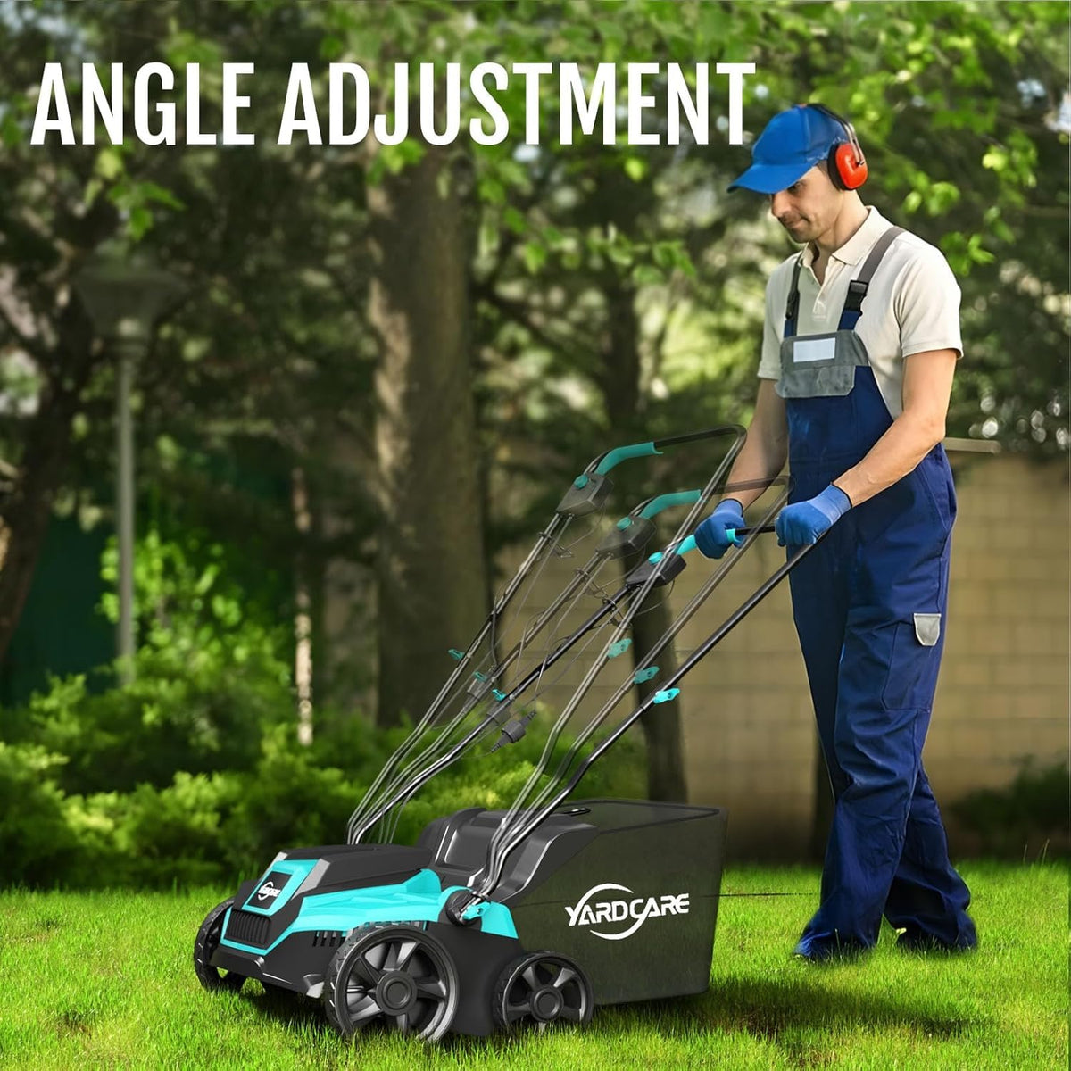 YARDCARE depth adjustment lever enabling precise depth control