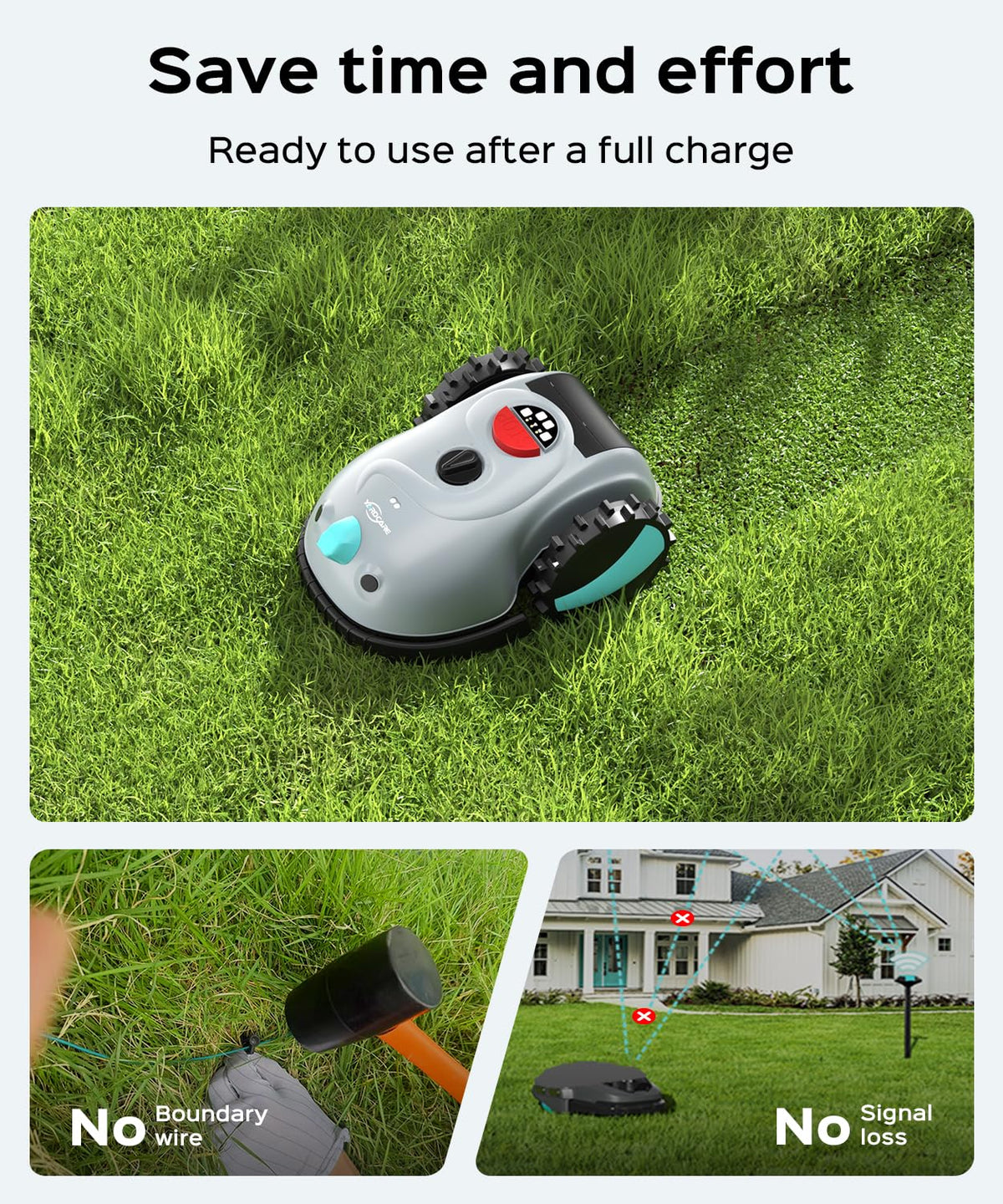 YARDCARE V100 includes battery and charger for quick setup