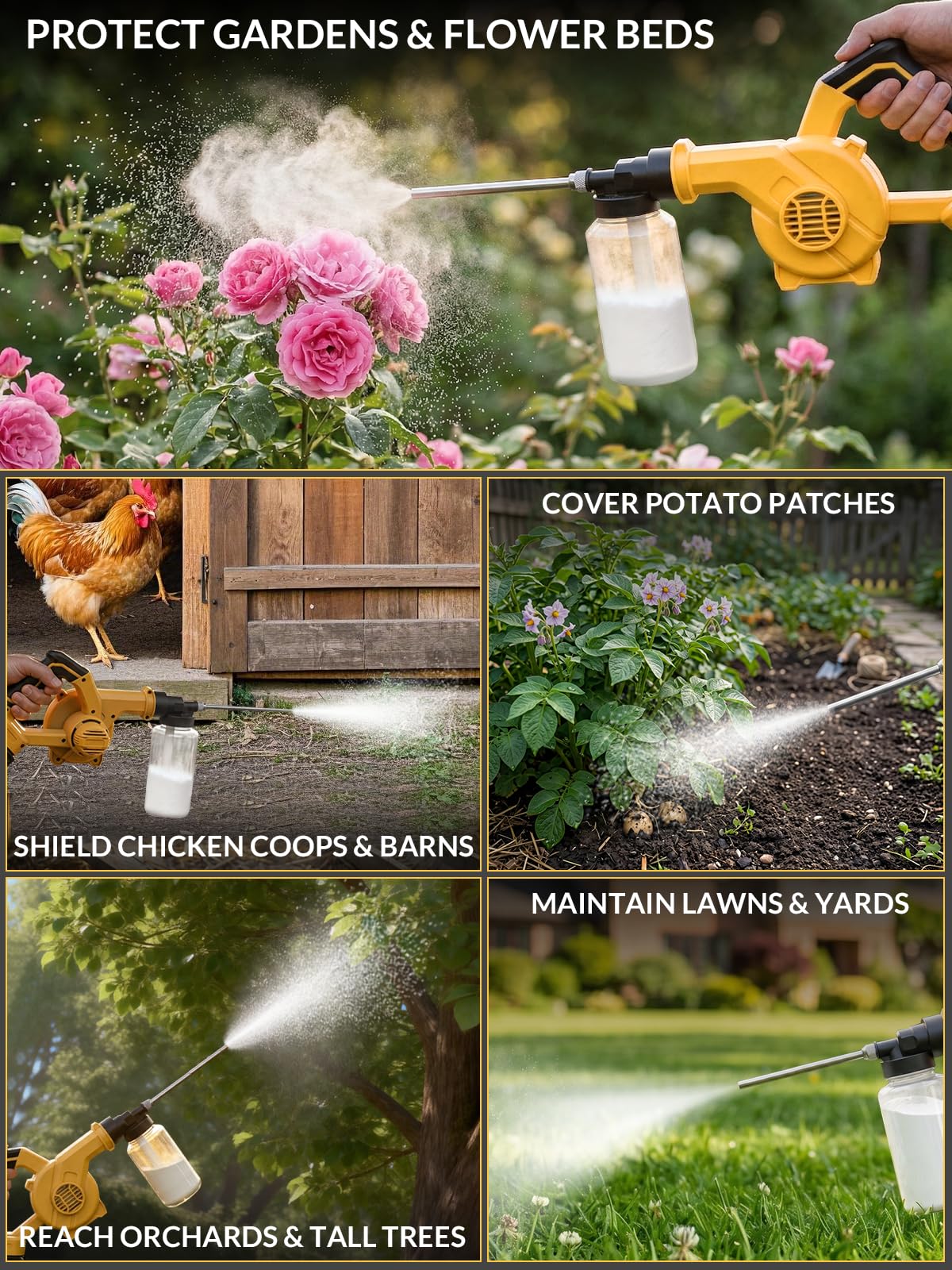 YardDreamer 2-in-1 duster and blower for yard tasks