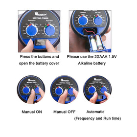 Yardeen battery compartment allows quick power changes for continuous use