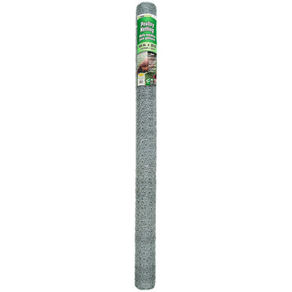 YARDGARD 1-Inch mesh poultry netting roll, durable galvanized steel for outdoor use.