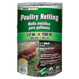 YARDGARD 1-Inch Poultry Netting secures coop enclosure with durable, easy-to-set mesh.