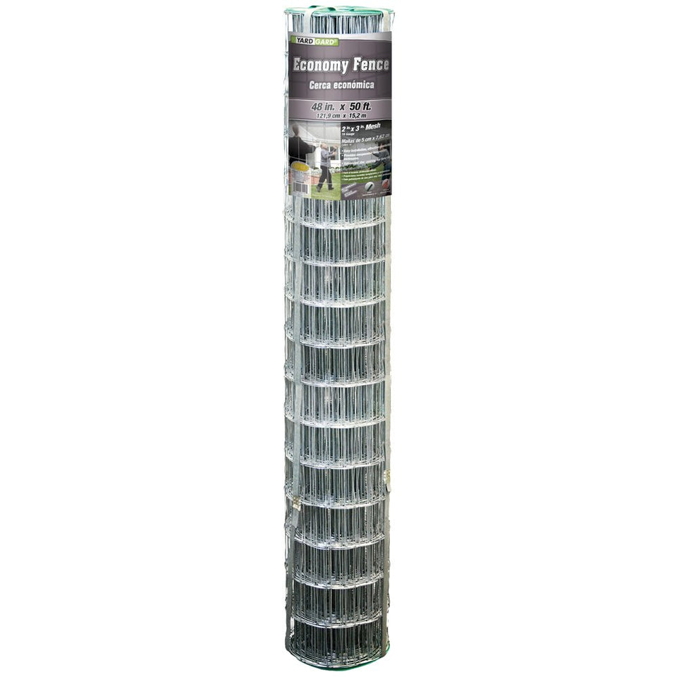 YARDGARD 2in x 3in mesh welded wire roll ideal for animal enclosures and garden protection.