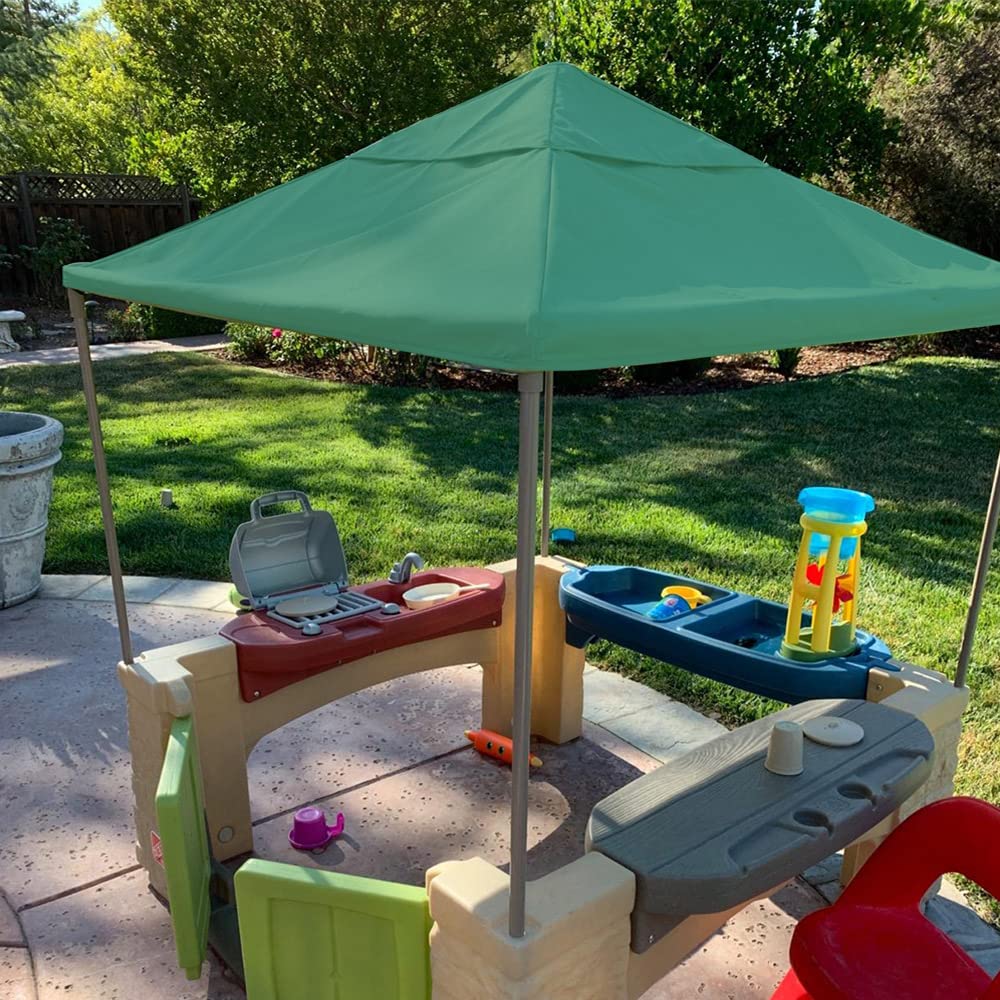 YardJoyliz durable polyester material canopy withstands outdoor use.