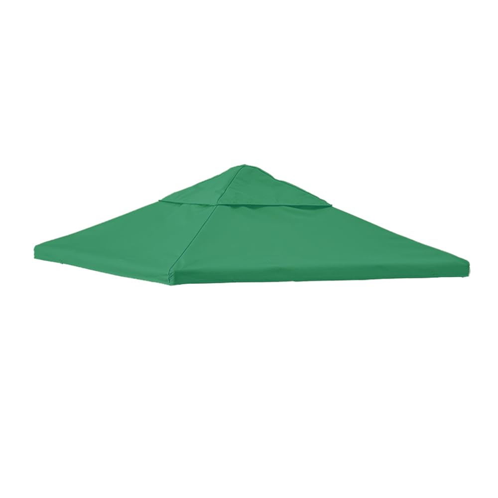 YardJoyliz playtime canopy green cover shields outdoor playset from sun.
