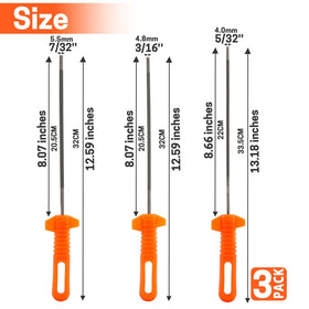 YARDMARIS 3-16 round file with handle for comfortable grip during grinding