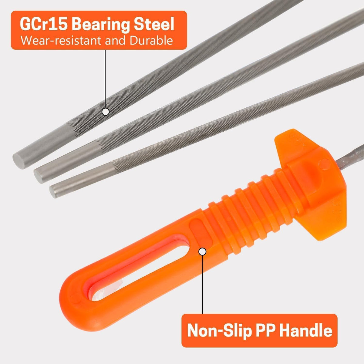 YARDMARIS 7-32 round file with handle enables efficient chain maintenance