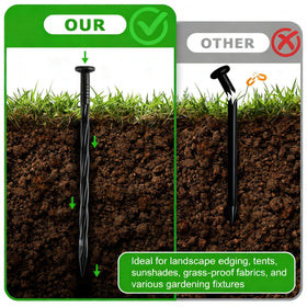 YardSeal edging spike secures paver edging for clean lines