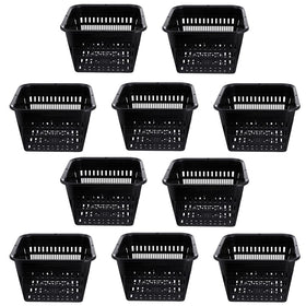 Yardwe 7 inch square net pot top view showing airflow and drainage benefits