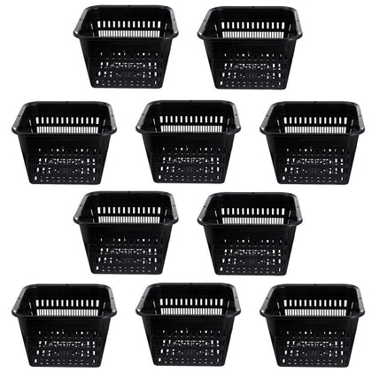 Yardwe 7 inch square net pot top view showing airflow and drainage benefits