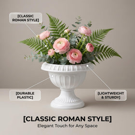 Yardwe plastic urn planter is lightweight and shatterproof for versatile use