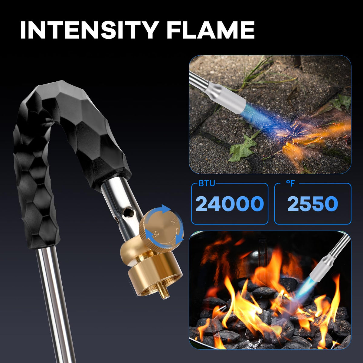 Yardwizard weed torch with igniter delivers quick, reliable flame start
