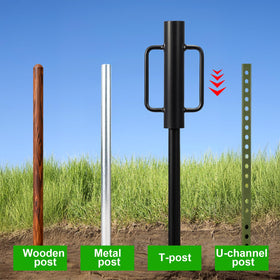 Yarlung fence post driver with black powder-coated finish