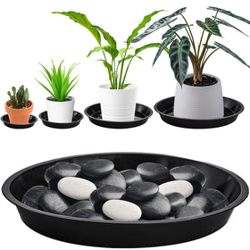 Yarlung 5.5-inch black plant saucer compact drain tray