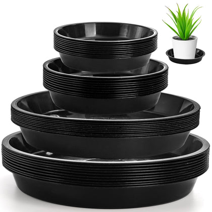 Yarlung 9-inch black plant saucer catching excess water to protect floors