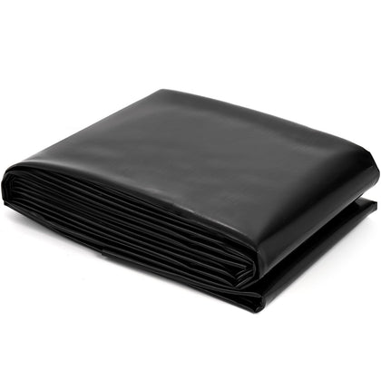 Yarlung 7x10 ft pond liner in black protects garden ponds from leaks.