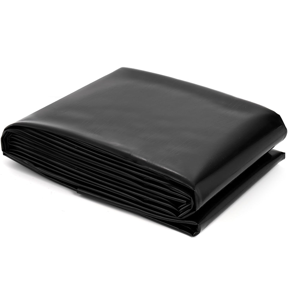 Yarlung 7x10 ft pond liner in black protects garden ponds from leaks.
