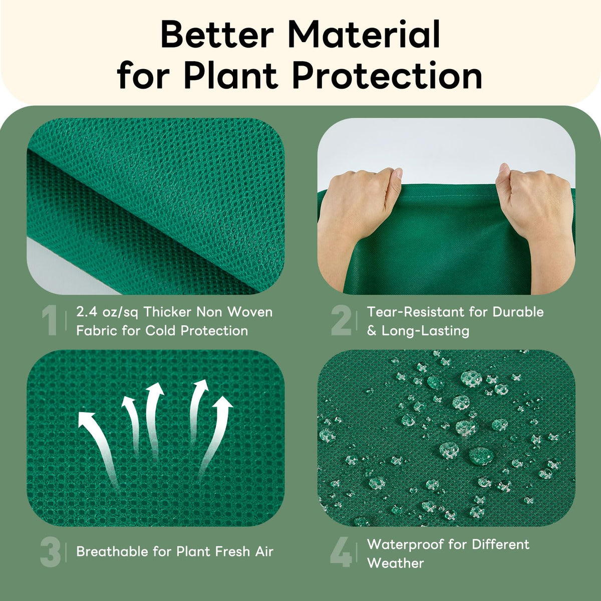 YATHO frost blanket on a tomato plant with zipper for quick access