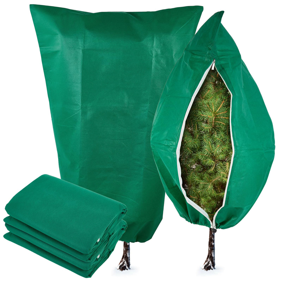 YATHO plant covers frost blanket closed over a shrub to guard against cold