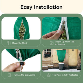 YATHO covers fit shrubs and small trees, shielding them over winter
