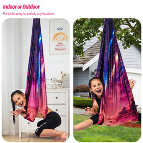 Yatoco sensory swing ready for indoor or outdoor use with calming motion.
