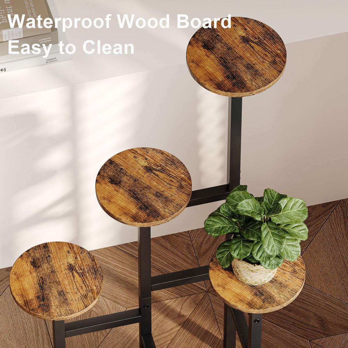 YAUKTAK anti-slip feet protect floors while stabilizing the stand.