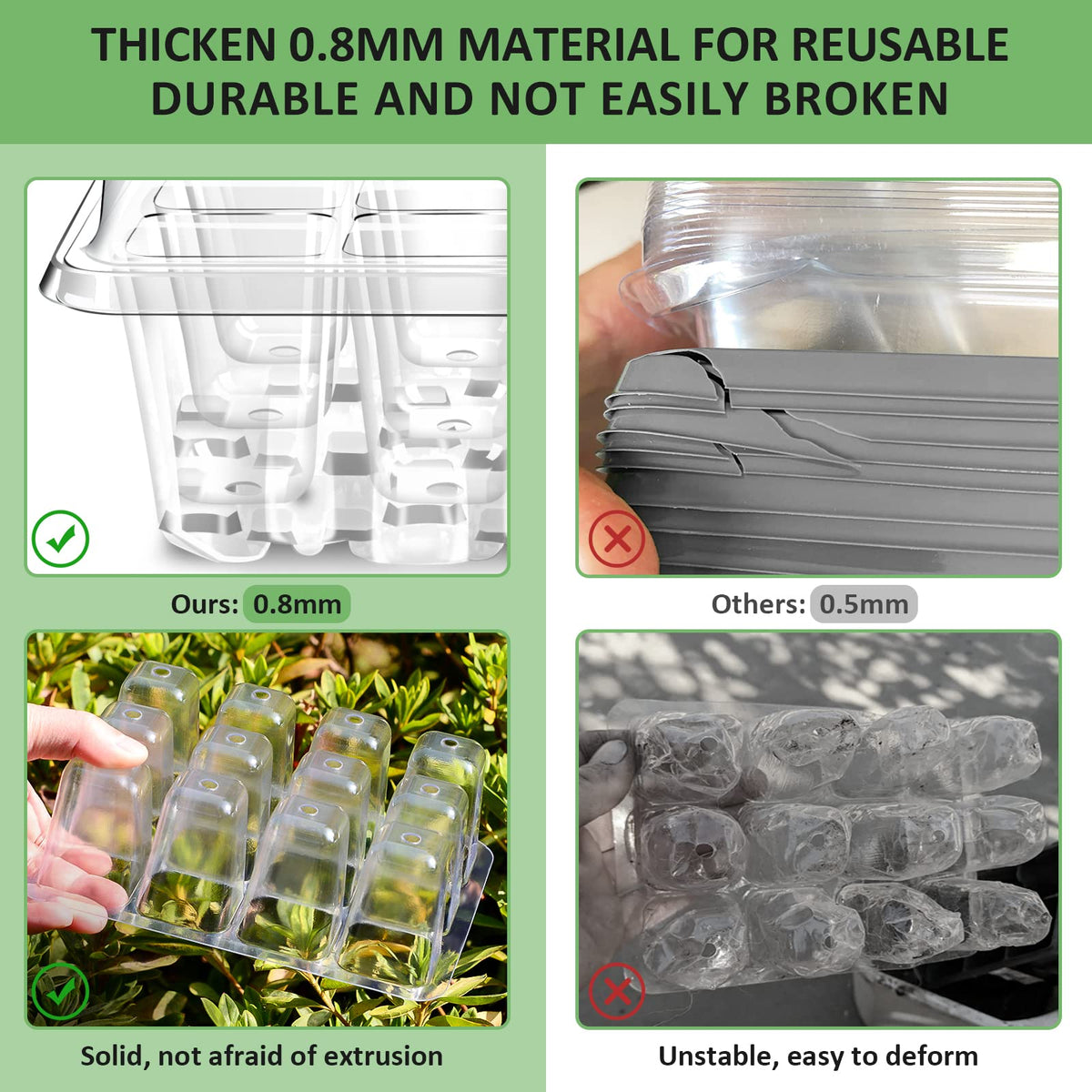 Yaungel transparent seed tray allows easy monitoring of seed development.