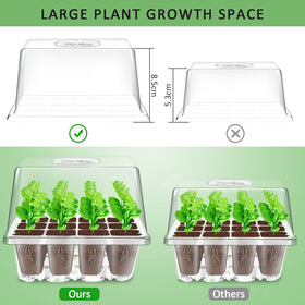Yaungel heightened lid seed tray expanding space for growing flowers, vegetables, herbs.